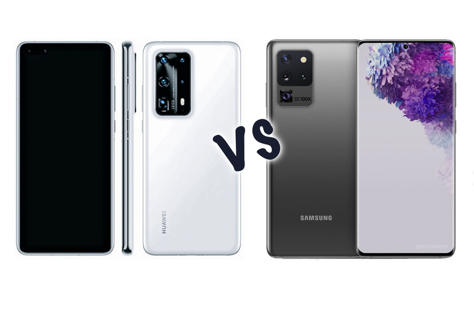 Huawei P40 Pro + contre Samsung Galaxy S20 Ultra