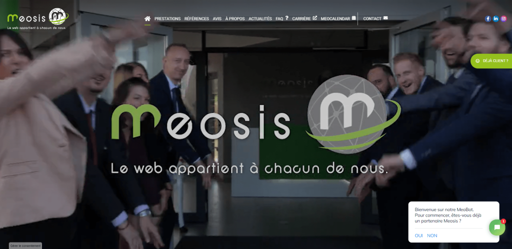 création site internet Meosis