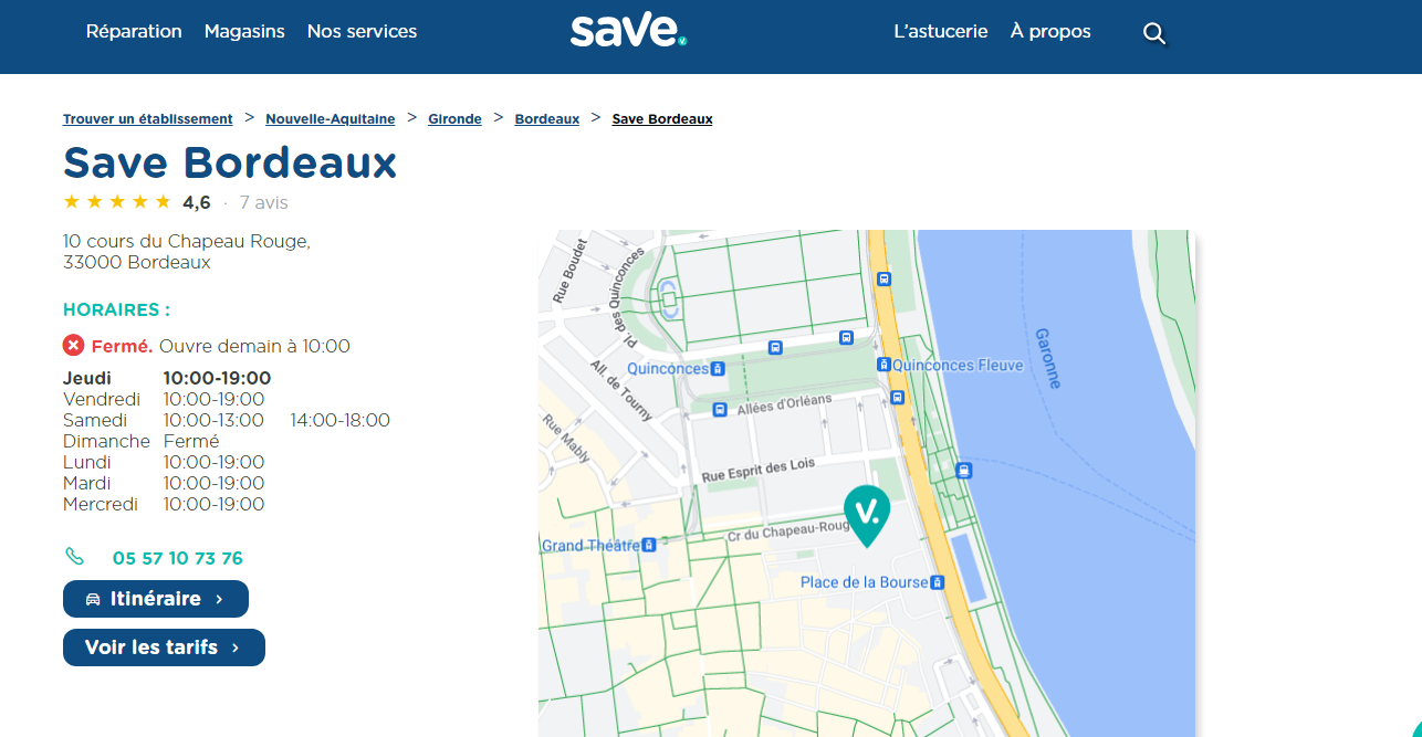 site Save Bordeaux