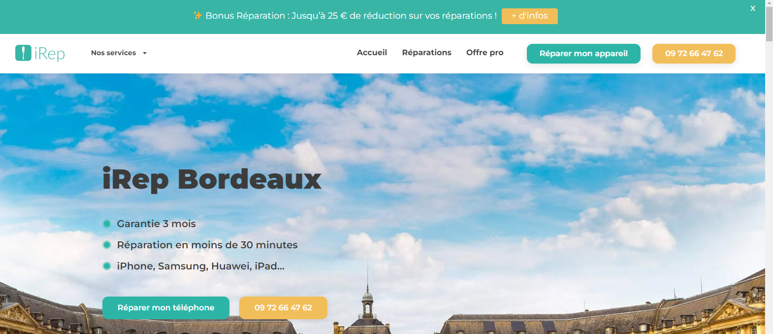 site iRep Bordeaux