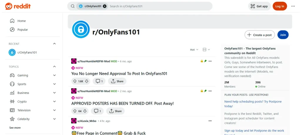 Obtenir un OnlyFans gratuit depuis Reddit 