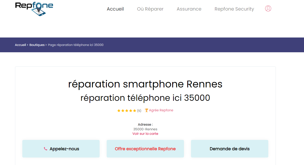 repfone réparation de téléphone à Rennes
