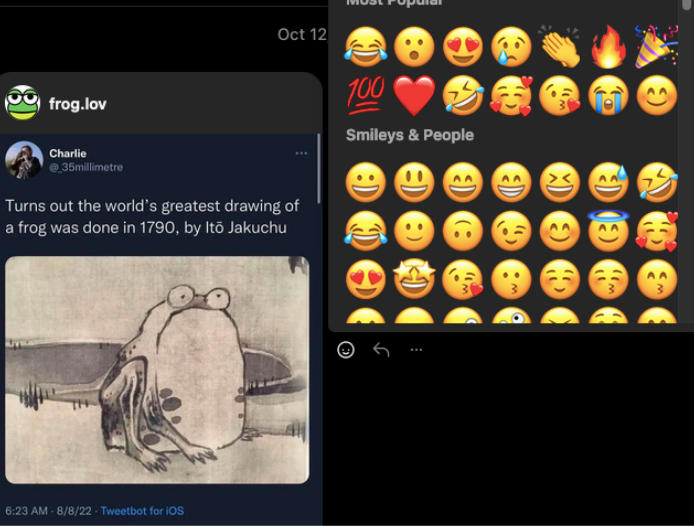 la bibliothèque complète d'emoji sur ordinateur d'instagram