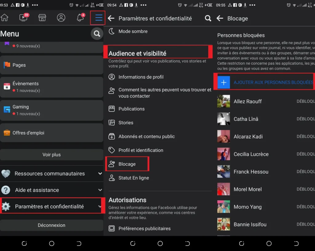 Comment retrouver la liste des personnes bloquées sur Facebook