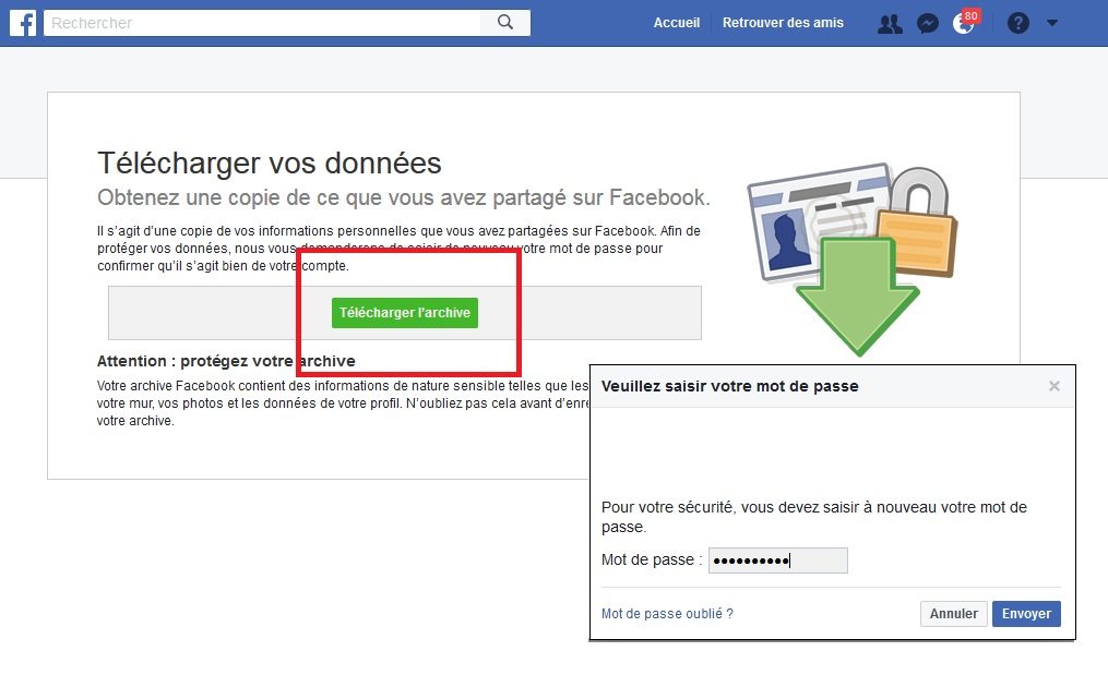 Comment télécharger vos données Facebook pour récupérer vos messages