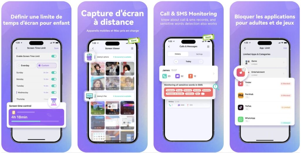 Quelles fonctionnalités gratuites attendre d’une appli de contrôle parental sur iPhone