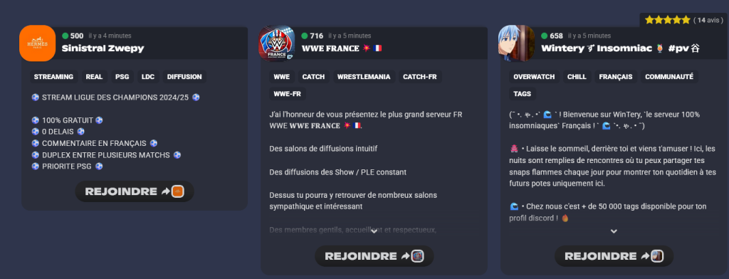 Comment rejoindre un serveur via Disboard