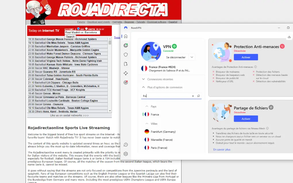 Est il légal d’utiliser Rojadirecta pour regarder des matchs en direct