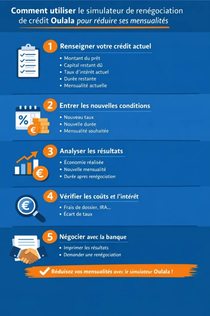 Comment utiliser le simulateur de renégociation de crédit Oulala pour réduire ses mensualités