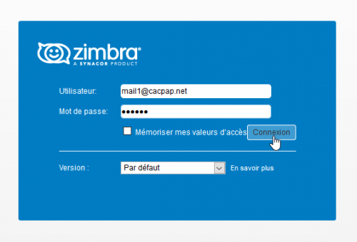 Zimbra du SDIS 33