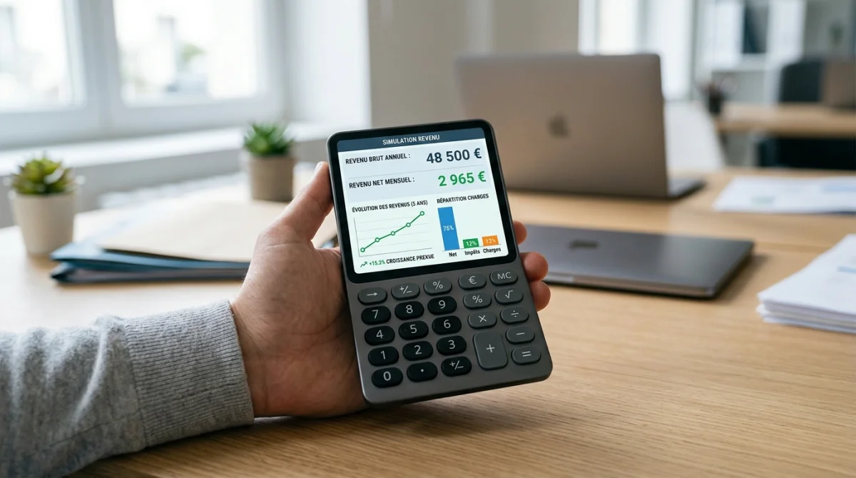 Simulateur de revenu dirigeant sur creation-entreprise-france.com