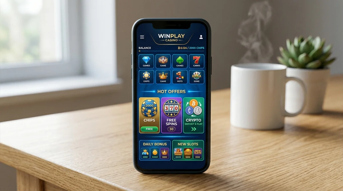 Smartphone affichant une interface de jeux en ligne moderne, idéale pour découvrir un site comme Betify.