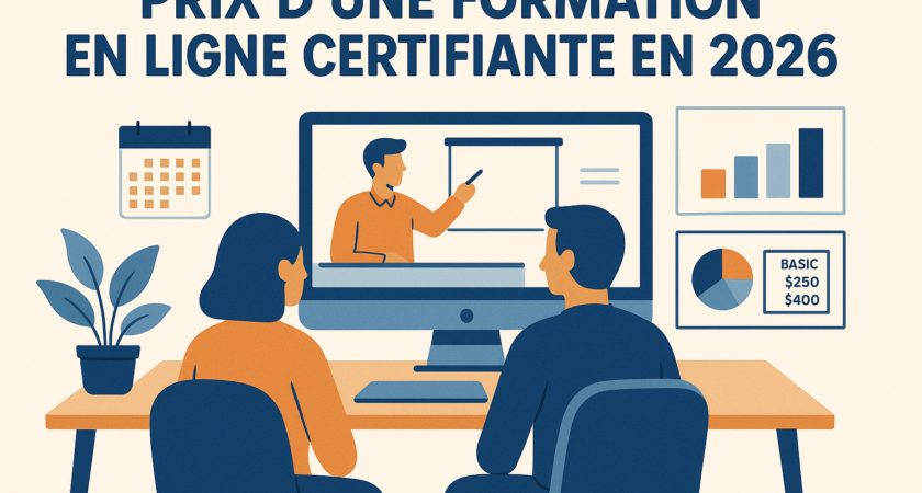 Prix d&rsquo;une formation en ligne certifiante : combien ça coûte vraiment en 2026 ?