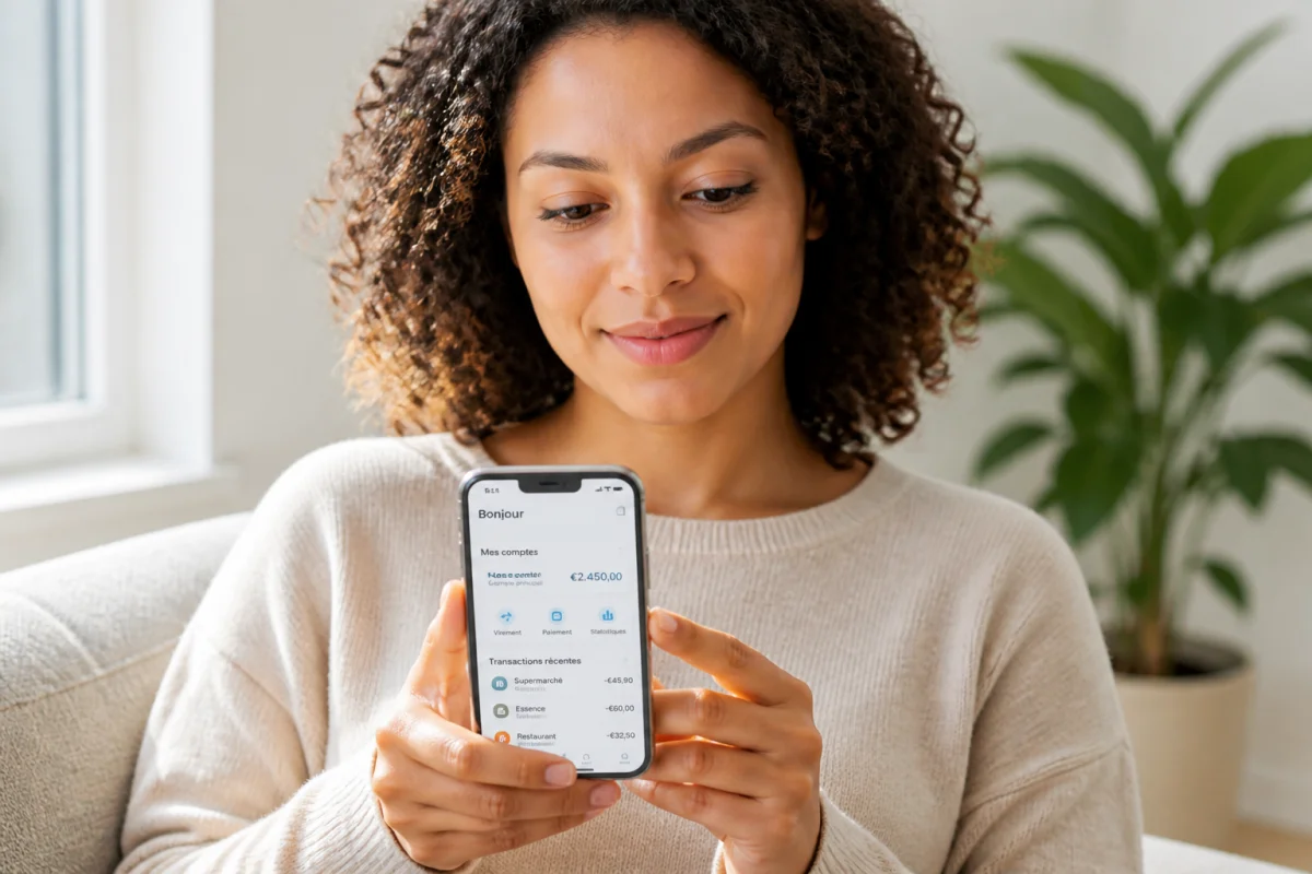 Personne sereine utilisant un smartphone pour apprendre comment supprimer un compte Facebook sur téléphone facilement.